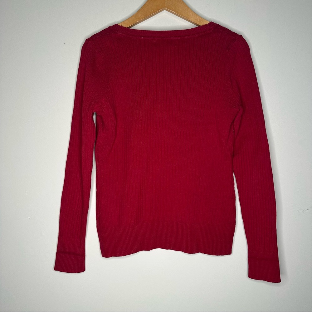 Women’s Ribbed Knit Rust Sweater Large - Picture 5 of 8